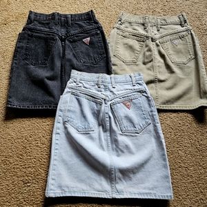 Vintage Guess denim skirts size 2-4